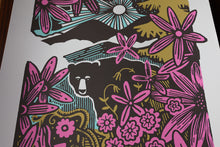 Load image into Gallery viewer, Blue Ridge Woodcut Poster
