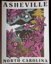 Load image into Gallery viewer, Blue Ridge Woodcut Poster