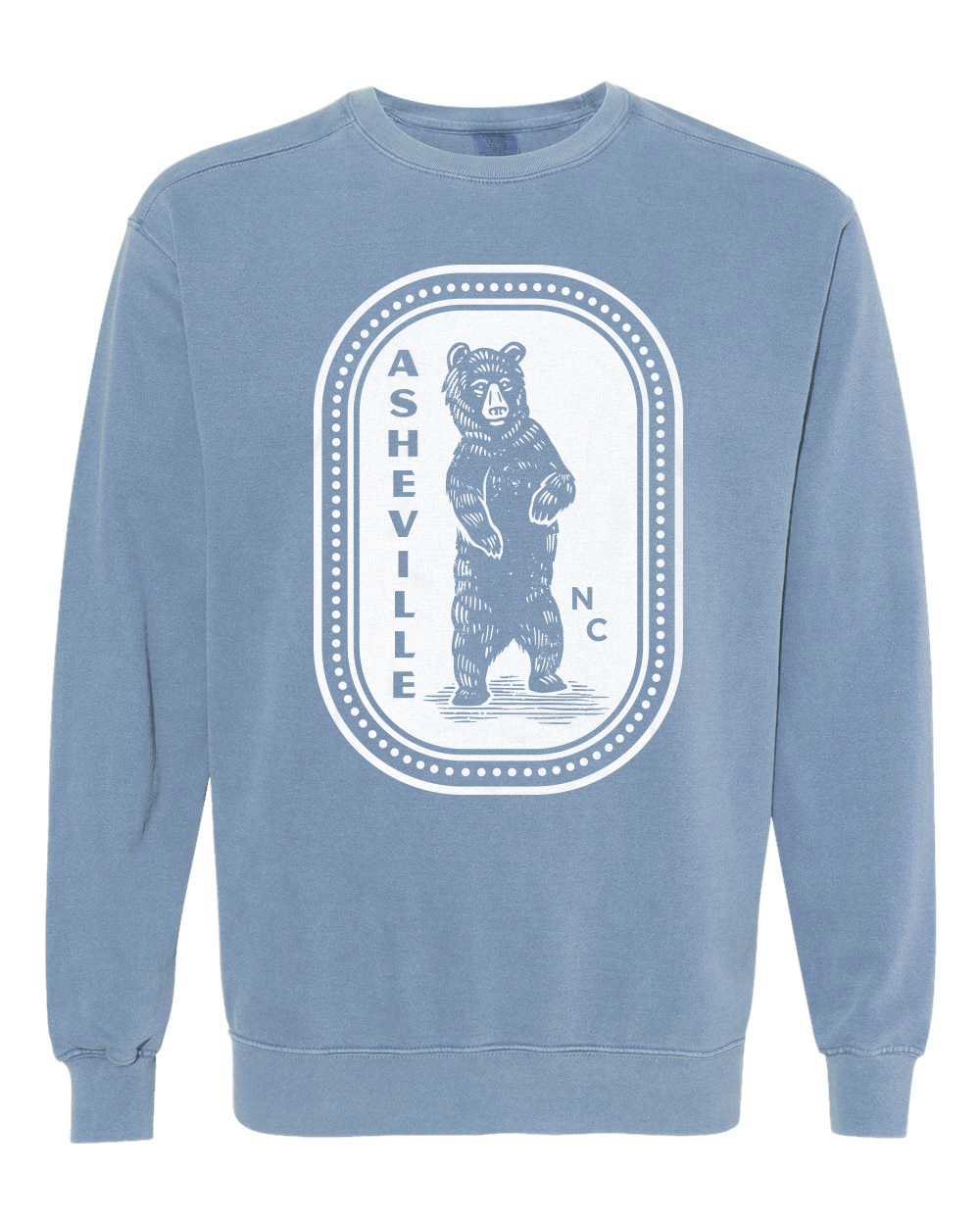 Cotton Jersey Crewneck Sweater W/ Bear